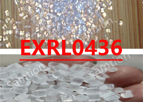 S-Plastic Lexan EXRL0436 Grade ignifuge à viscosité moyenne avec une apparence métallique brillante.