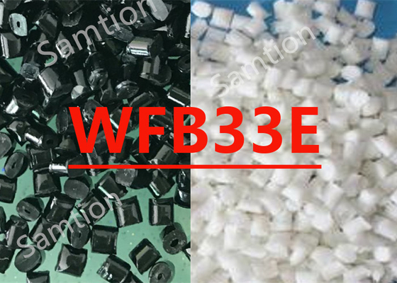 Composé de résine S-Plastic Thermocomp WFB33E à base de résine de polybutylène téréphalate contenant des fibres de verre et des perles de verre.